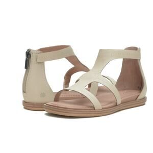 Lucky Brand Women's Leather Nayda Buff/Bone Ankle Strap Sandal Size 8.5